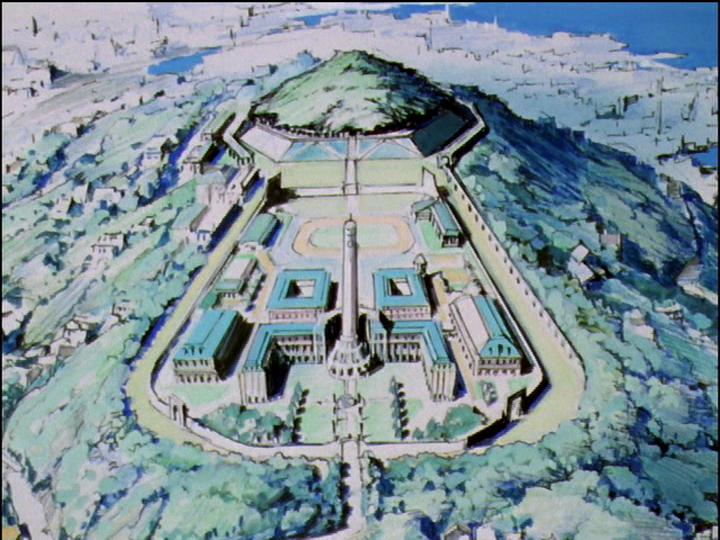 aerial view of Ohtori Academy