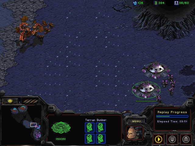 mutalisks stare at the bunkers