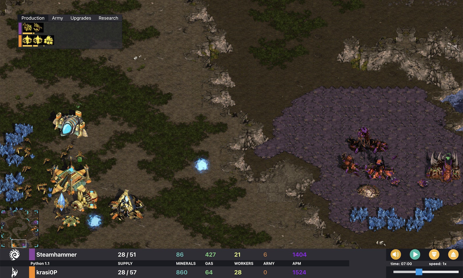 Zerg proxied and put up sunkens to contain protoss.